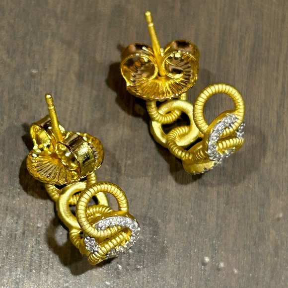 Freida Rothman Shining Hope Chain Hope Earrings - Picture 7 of 7